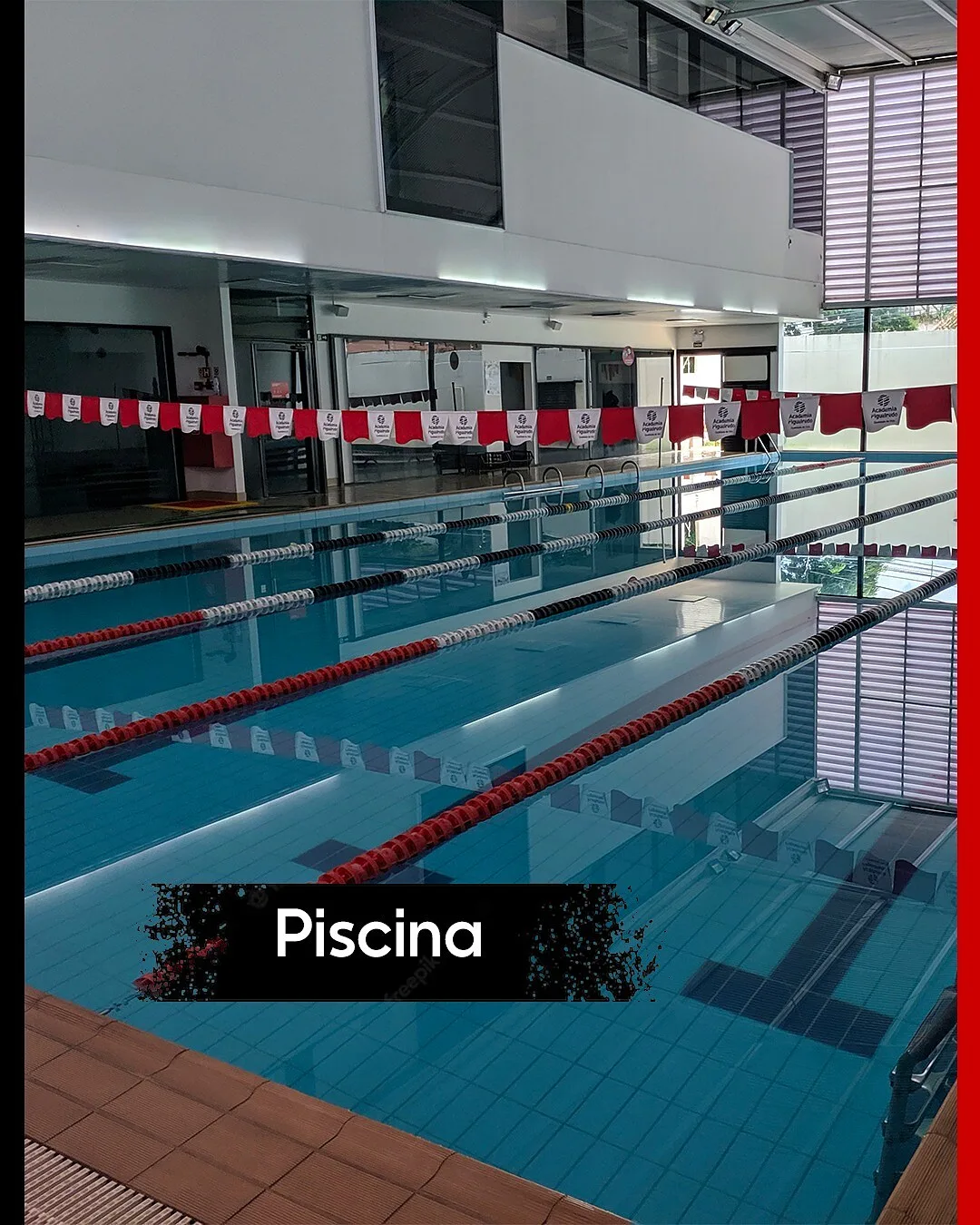 Piscina semiolímpica coberta da Academia Figueiredo